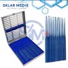 Microsurgery dissector tools set with stainless steel sterilization box