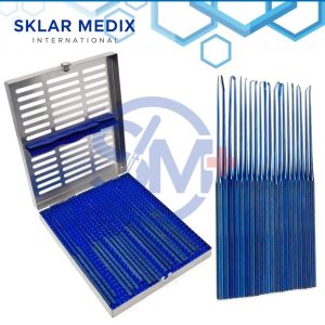 Microsurgery dissector tools set with stainless steel sterilization box