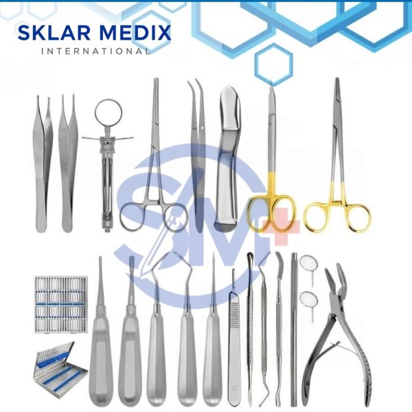 oral surgery kit 20 pcs dental instruments with sterilization cassette