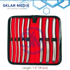 hegar dilator set 8 pcs double ended gynecology surgical instruments uterine dilator sounds stainless steel
