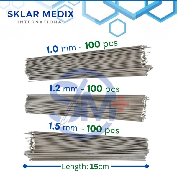 Steinmann Pins Set 300 Pcs Orthopedic Veterinary Surgical Instruments Stainless
