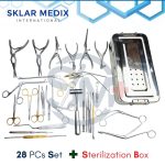 septoplasty surgical instrument set 28 pcs german quality nasal surgery instruments with sterilization container