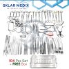 tympanoplasty instrument set 104 pcs micro ear surgery tools ent ear surgery instruments professional microsurgical kit