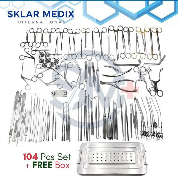 tympanoplasty instrument set 104 pcs micro ear surgery tools ent ear surgery instruments professional microsurgical kit