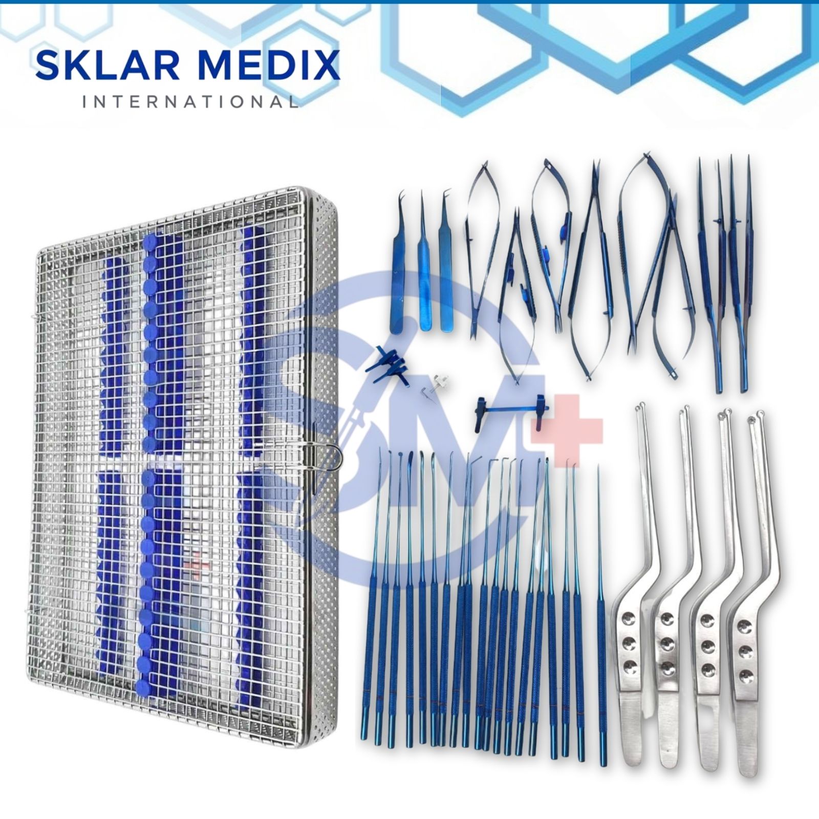 Micro Surgery Instrument Set – Neurosurgical Titanium Coated Kit with ...