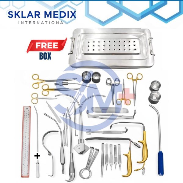 Plastic Surgery Instrument Set Breast Augmentation Kit Fiber Optic Tools
