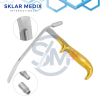 Ferreira Breast Augmentation Retractor with fiber optic illumination, featuring a 25mm x 171mm curved tapered blade and premium stainless steel construction for breast augmentation and reconstructive surgery procedures.