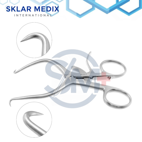 Deep Gelpi Retractor with one-prong design, available in multiple lengths and tip configurations, made from surgical-grade stainless steel for plastic, cardiovascular, and general surgical procedures.