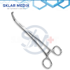 DeBakey-Satinsky Vena Cava Clamp 8.25-inch (21 cm) with double-angled fine serrated DeBakey jaws and stainless steel construction for vascular and cardiovascular surgery.