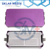 Veterinary orthopedic screw rack designed to organize and store 1.5mm, 2.0mm, 2.4mm, 2.7mm, and 3.5mm surgical screws.