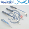 4-piece Advanced ABLE anterior approach orthopedic instrument set with modified Hohmann and Mueller retractors for minimally invasive hip arthroplasty surgery.