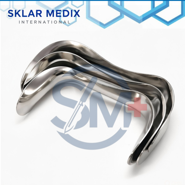 Sims Duck Bill vaginal speculum available in small, medium, and large sizes for gynecological examination and surgical applications.