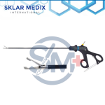 5mm laparoscopic Allis grasper single action with ergonomic handle and stainless steel construction for minimally invasive surgery.