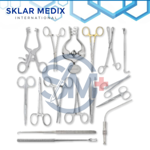 Complete 43-piece plastic surgery instrument set