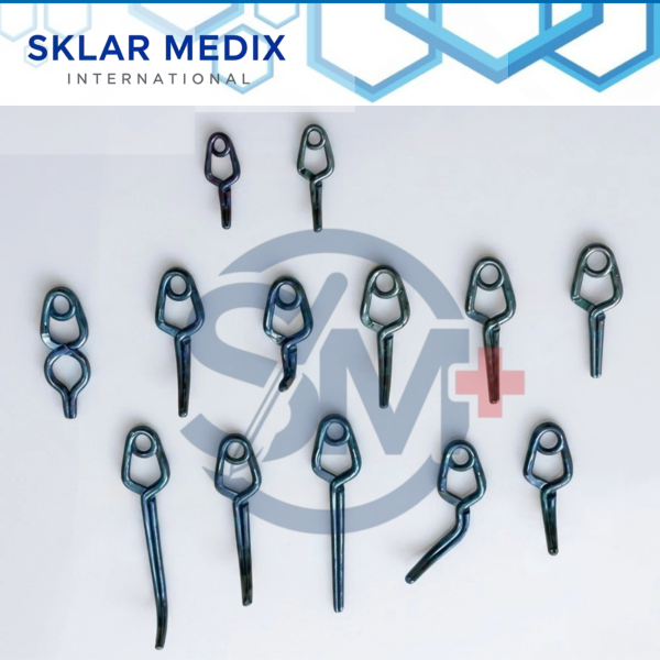 13-piece titanium aneurysm clip set designed for neurosurgical and cerebrovascular procedures, featuring clips in various shapes and sizes for vascular applications.