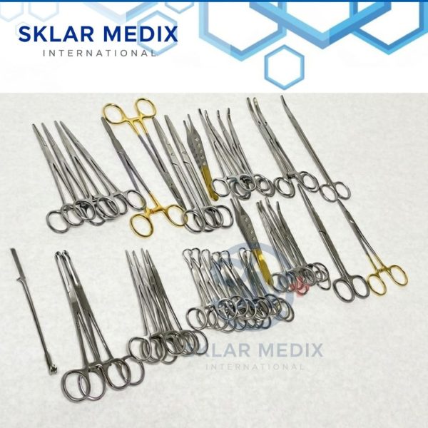 141 PCS CANINE+FELINE SPAY PACK VETERINARY SURGICAL INSTRUMENTS