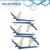 Kerrison Rongeur Set 1mm 2mm 3mm 4mm 5mm Blue Titanium Gold Handle Spine Orthopedic Instrument - Sklar Medix
